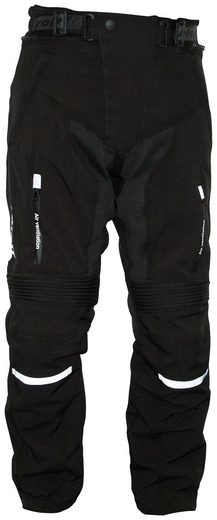 Roleff, textilné moto nohavice Softshell, s membránou Wind-Tex, čierne