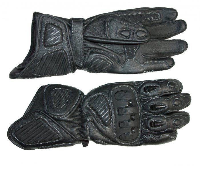 ROLEFF kožené rukavice, model RO49, čierne 