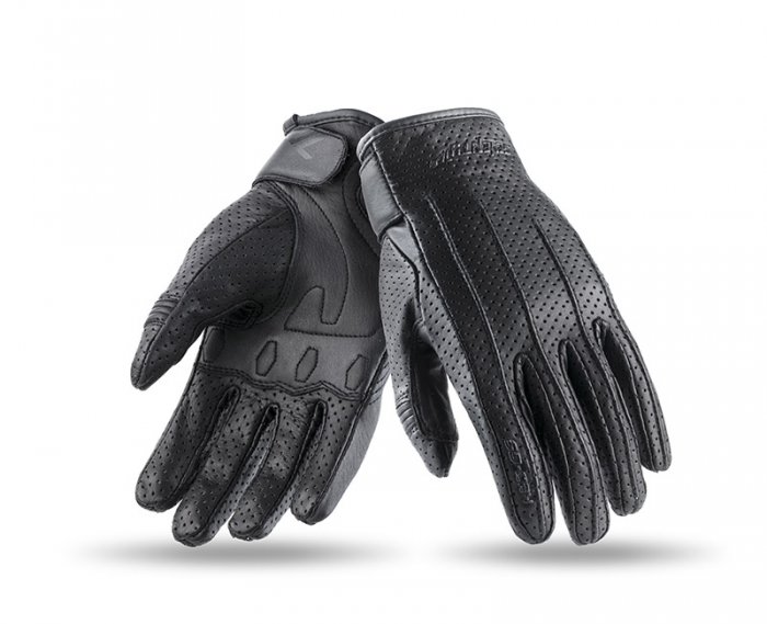 SEVENTY DEGREES dámske kožené rukavice, model SD-C24 summer urban, čierne 