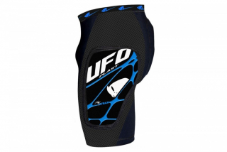 UFO detské cross nohavice s chráničmi, model Atrax, čierno-modré