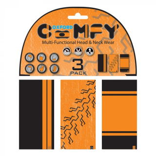 OXFORD COMFY termo nákrčník, viacúčelový, 3ks v balení, model HD, oranžový